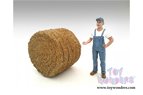 American Diorama Accessories - Hay Bale (1/24 scale, Dark Yellow) 23984