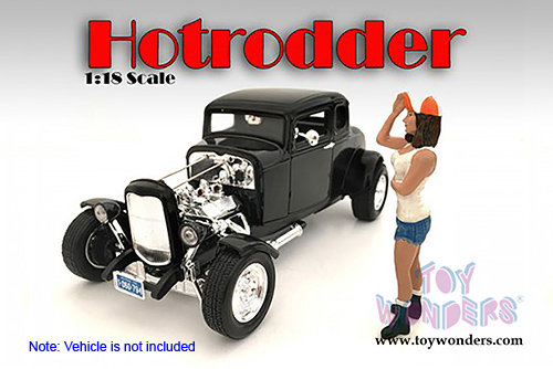 American Diorama Figurine - Hotrodders - Nancy (1/18 scale, White/Blue) 24008