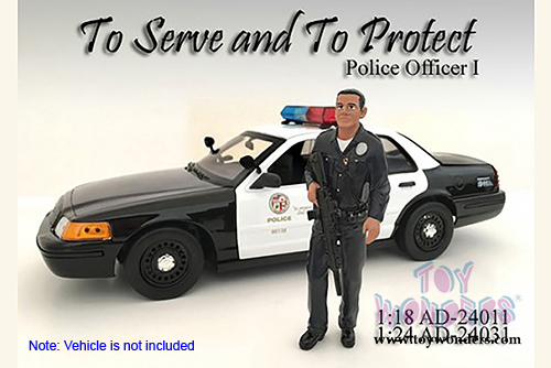 American Diorama Figurine - Police Officer I (1/18 scale, Black) 24011