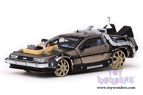 Sun Star Vitesse - Back to The Future Part III DeLorean w/ Railroad version (1/43 scale diecast model car, Stainless Steel) 24014/6