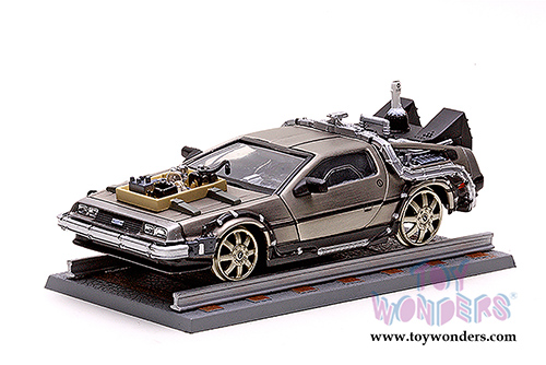 Sun Star Vitesse - Back to The Future Part III DeLorean w/ Railroad version (1/43 scale diecast model car, Stainless Steel) 24014/6