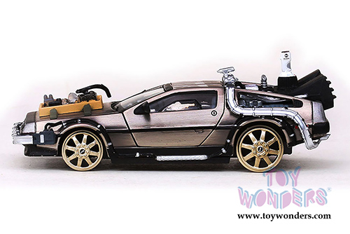 Sun Star Vitesse - Back to The Future Part III DeLorean w/ Railroad version (1/43 scale diecast model car, Stainless Steel) 24014/6