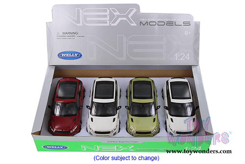 Welly - Land Rover Range Rover Evoque SUV w/ Sunroof (1/24 scale diecast model car, Asstd.) 24021/4D