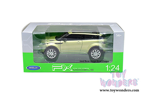 Welly - Land Rover Range Rover Evoque SUV w/ Sunroof (1/24 scale diecast model car, Green) 24021WGN