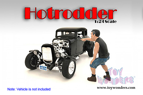 American Diorama Figurine - Hotrodders - Derek (1/24 scale, Black/Blue) 24027