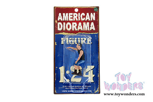American Diorama Figurine - Hotrodders - Derek (1/24 scale, Black/Blue) 24027