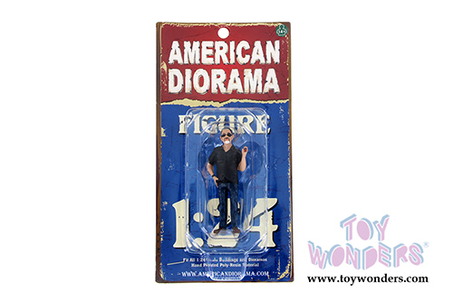 American Diorama Figurine - Hotrodders - Bill (1/24 scale, Black/Blue) 24030AD