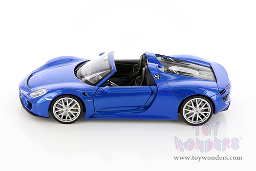 Welly - Porsche 918 Spyder Convertible (1/24 scale diecast model car, Blue) 24055CWBU