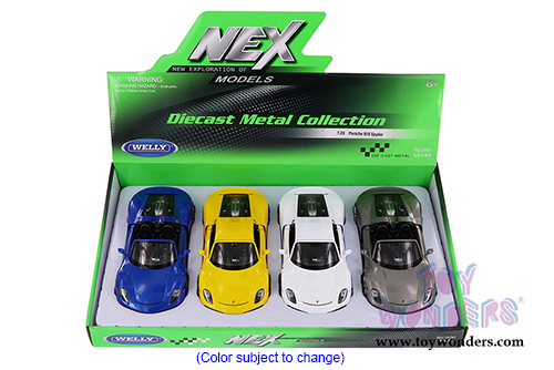 Welly - Porsche 918 Spyder Assortment (1/24 scale diecast model car, Asstd.) 24055HC/4D