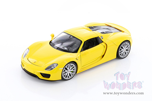 Welly - Porsche 918 Spyder Hardtop (1/24 scale diecast model car, Yellow) 24055HWYL