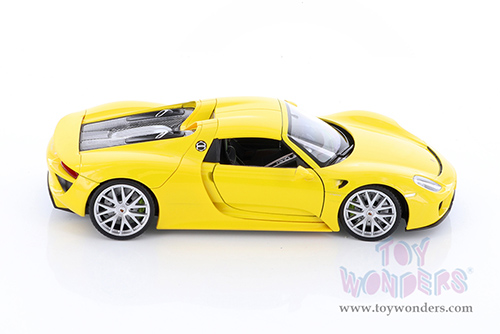 Welly - Porsche 918 Spyder Hardtop (1/24 scale diecast model car, Yellow) 24055HWYL