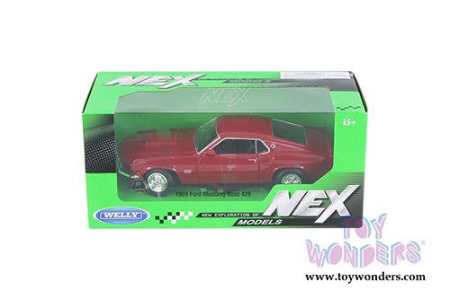 Welly - Ford Mustang Boss 429 Hardtop (1969, 1/24 scale diecast model car, Red) 24067WR