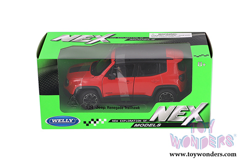 Welly - Jeep&reg; Renegade Trailhawk (1/24 scale diecast model car, Orange) 24071WOR