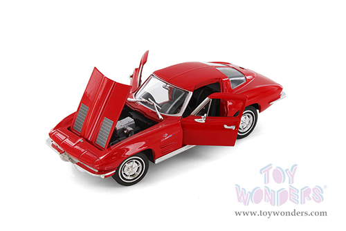 Showcasts® Collectibles - Chevrolet® Corvette® Hardtop (1963, 1/24 scale diecast model car, Asstd.) 24073/4D MAP: $19.99
