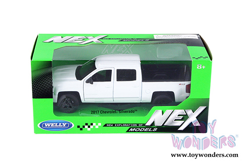 Welly - Chevrolet® Silverado™ Pickup (2017, 1/29 scale diecast model car, White) 24083WWT