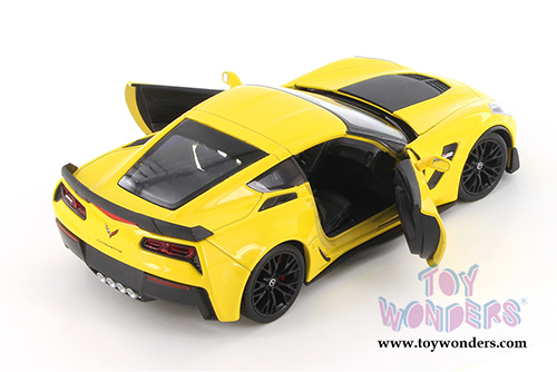 Welly - Chevrolet® Corvette® Z06 Hardtop (2017, 1/24 scale diecast model car, Yellow) 24085WYL