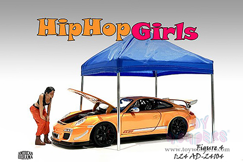 American Diorama Figurine - Hip Hop Girls Figure 4 (1/24 scale, Black/Orange) 24104
