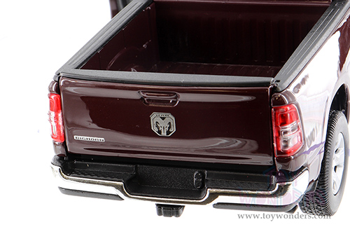 Welly - Dodge Ram 1500 Pickup Truck (2019,1/27 scale diecast model car, Maroon) 24104WMR