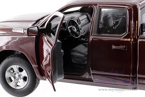 Welly - Dodge Ram 1500 Pickup Truck (2019,1/27 scale diecast model car, Maroon) 24104WMR