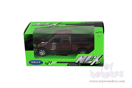 Welly - Dodge Ram 1500 Pickup Truck (2019,1/27 scale diecast model car, Maroon) 24104WMR