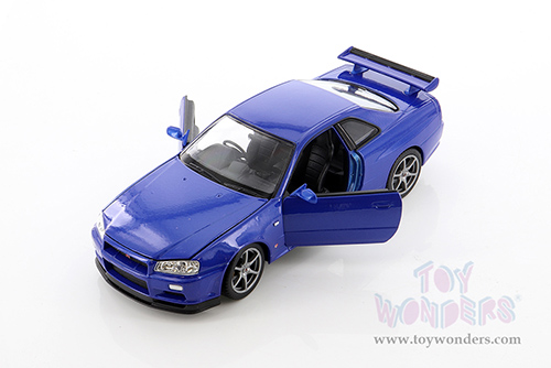 Welly - Nissan Skyline GT-R (R34) Hardtop (1/24 scale diecast model car, Blue) 24108WBU