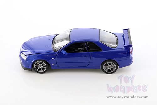 Welly - Nissan Skyline GT-R (R34) Hardtop (1/24 scale diecast model car, Blue) 24108WBU