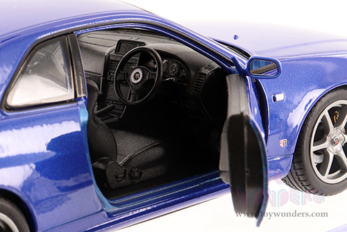 Welly - Nissan Skyline GT-R (R34) Hardtop (1/24 scale diecast model car, Blue) 24108WBU