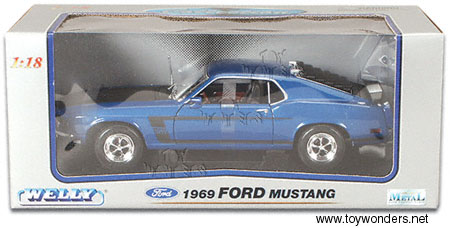 Welly - Ford Mustang (1969, 1:18, Blue)
