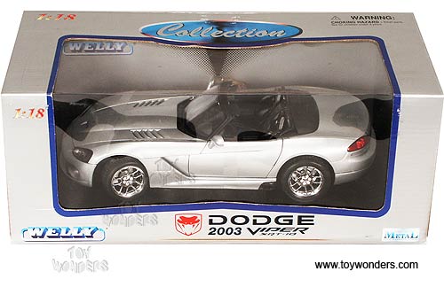 Welly - Dodge Viper SRT-10 Convertible (2003, 1:18, Silver) 2522