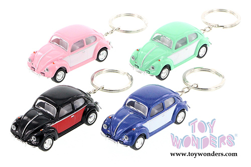 Kinsmart - Volkswagen Classical  Beetle Key Chain (1967, 1/64 Scale diecast model car, Asstd.) 2540DCK/2K