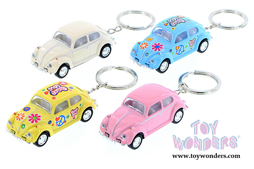 Kinsmart - Volkswagen Classical  Beetle Key Chain (1967, 1/64 Scale diecast model car, Asstd.) 2543DFK/2K