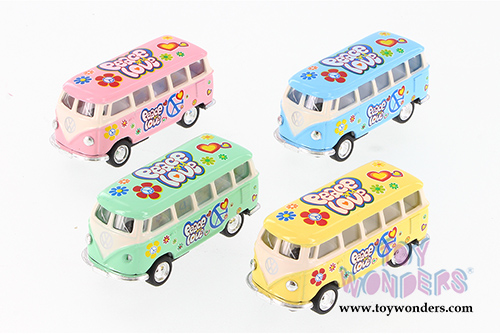 Kinsmart - Volkswagen Classic Bus with Decals (1962, 2.5" diecast model car, Asstd.) 2546DF