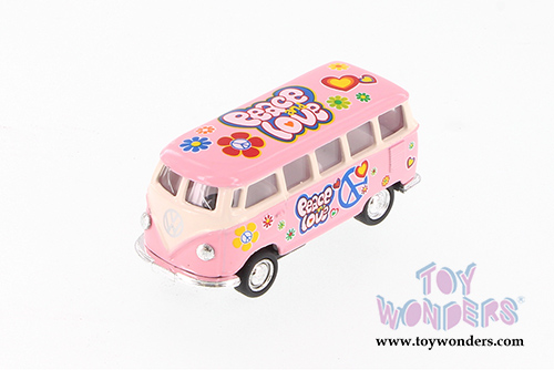 Kinsmart - Volkswagen Classic Bus with Decals (1962, 2.5" diecast model car, Asstd.) 2546DF