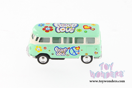 Kinsmart - Volkswagen Classic Bus with Decals (1962, 2.5" diecast model car, Asstd.) 2546DF