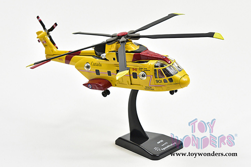 New Ray - Sky Pilot Canadian Search and Rescue EH 101 Agusta Helicopter (10" diecast model, Yellow)  25513