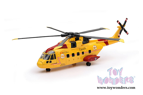 New Ray - Sky Pilot Canadian Search and Rescue EH 101 Agusta Helicopter (10" diecast model, Yellow)  25513