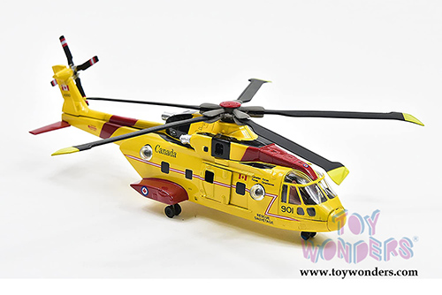 New Ray - Sky Pilot Canadian Search and Rescue EH 101 Agusta Helicopter (10" diecast model, Yellow)  25513