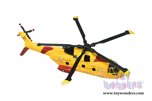 New Ray - Sky Pilot Canadian Search and Rescue EH 101 Agusta Helicopter (10" diecast model, Yellow)  25513