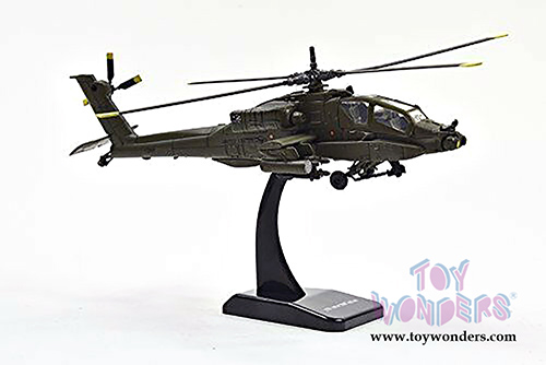 New Ray - Sky Pilot Apache AH-64A Helicopter (1/55 Scale diecast model, Dark Green) 25523
