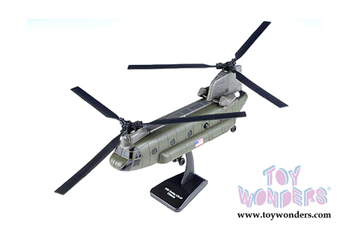New Ray - Sky Pilot Boeing CH-47 Chinook Helicopter (1/60 Scale diecast model, Green) 25793