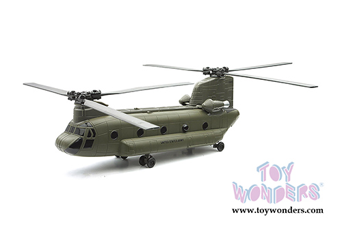 New Ray - Sky Pilot Boeing CH-47 Chinook Helicopter (1/60 Scale diecast model, Green) 25793