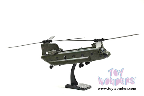 New Ray - Sky Pilot Boeing CH-47 Chinook Helicopter (1/60 Scale diecast model, Green) 25793