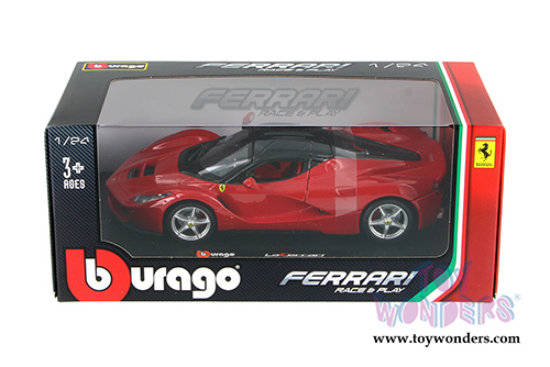BBurago Ferrari Race & Play - LaFerrari Hard Top (1/24 scale diecast model car, Red) 26001R