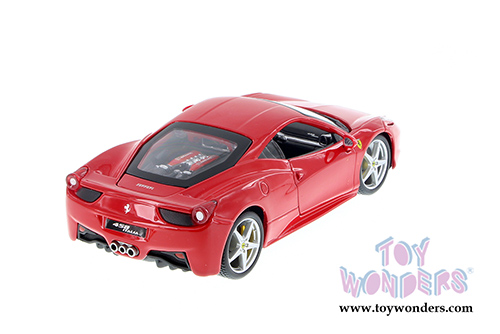 BBurago Ferrari Race & Play - Ferrari 458 Italia Hard Top (1/24 scale diecast model car, Red) 26003D