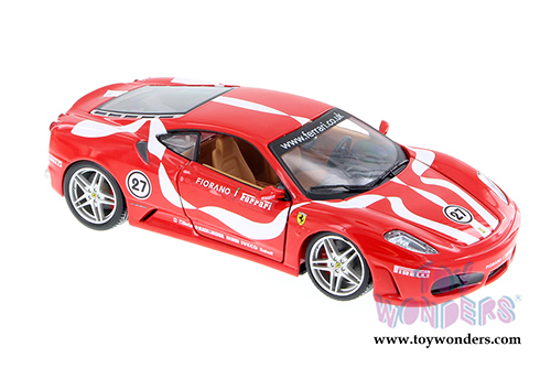 BBurago Ferrari Race & Play - Ferrari F430 Fiorano #27 Hardtop (1/24 scale diecast model car, Red) 26009D