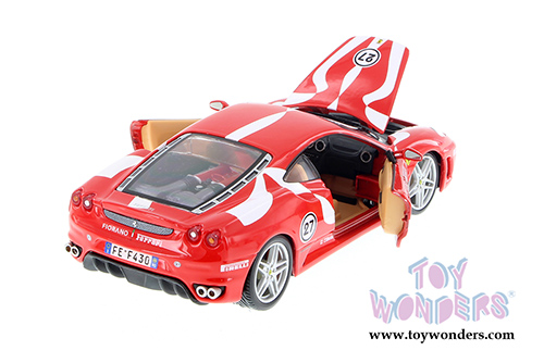 BBurago Ferrari Race & Play - Ferrari F430 Fiorano #27 Hardtop (1/24 scale diecast model car, Red) 26009D