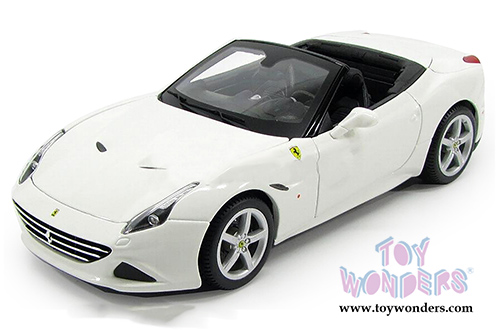 BBurago Ferrari Race & Play - Ferrari California T Open Top (1/24 scale diecast model car, White) 26011W