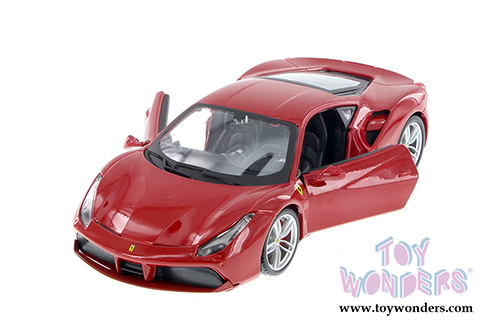 BBurago Ferrari Race & Play - Ferrari 488 GTB Hard Top (1/24 scale diecast model car, Burgundy) 26013D
