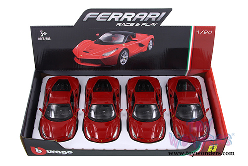 BBurago Ferrari Race & Play - Ferrari 488 GTB Hard Top (1/24 scale diecast model car, Burgundy) 26013D