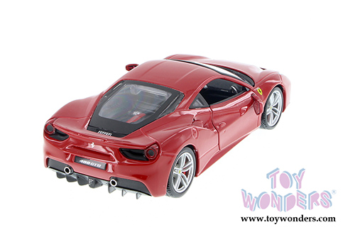 BBurago Ferrari Race & Play - Ferrari 488 GTB Hard Top (1/24 scale diecast model car, Burgundy) 26013R